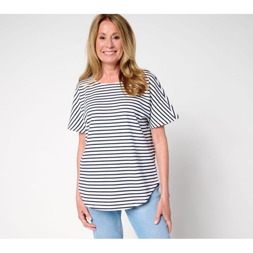 Gloria Vanderbilt Women's Top Sz XL Seaside Sweats Slouchy White A691551